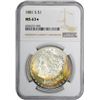 Image 2 : 1881-S $1 Morgan Silver Dollar Coin NGC MS63* Star Amazing Toning