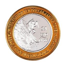 .999 Silver Fly RNO Reno Tahoe $10 Casino Limited Edition Gaming Token