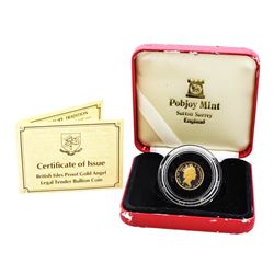 1987 Proof Isle of Man 1/10 oz Gold Coin w/ Box & COA