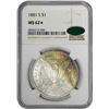 Image 2 : 1881-S $1 Morgan Silver Dollar Coin NGC MS62* Star CAC Amazing Toning