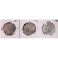 Lot of (3) 1994 $1 American Silver Eagle Coin