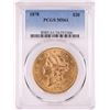 1878 $20 Liberty Head Double Eagle Gold Coin PCGS MS61