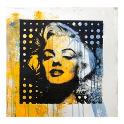 Gail Rodgers "Marilyn Monroe" Original Mixed Media On Canvas