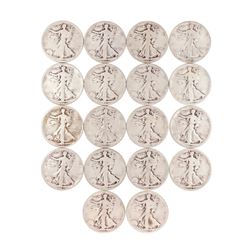 Lot of (18) 1920-1927 Walking Liberty Half Dollar Coins