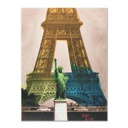 "Ringo" Daniel Funes "Eiffel Tower" Original Mixed Media On Canvas (Warhol Protégé)