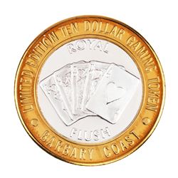 .999 Silver Barbary Coast Las Vegas, Nevada $10 Limited Edition Gaming Token