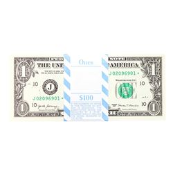Pack of (100) Consecutive 2017 $1 Federal Reserve STAR Notes Kansas City