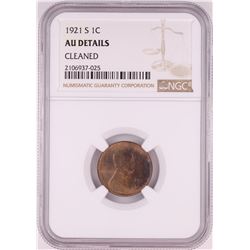1921-S Lincoln Wheat Cent Coin NGC AU Details