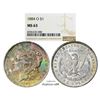 Image 1 : 1884-O $1 Morgan Silver Dollar Coin NGC MS63 Amazing Toning