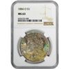 Image 2 : 1884-O $1 Morgan Silver Dollar Coin NGC MS63 Amazing Toning