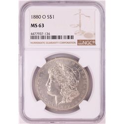 1880-O $1 Morgan Silver Dollar Coin NGC MS63