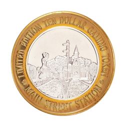 .999 Silver Main Street Station Las Vegas, NV $10 Limited Edition Casino Gaming Token