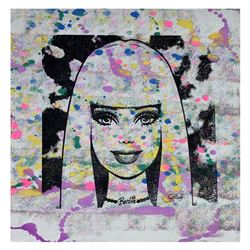 Gail Rodgers "Barbie" Original Mixed Media On Canvas