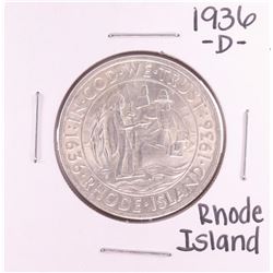 1936-D Rhode Island Commemorative Half Dollar Coin