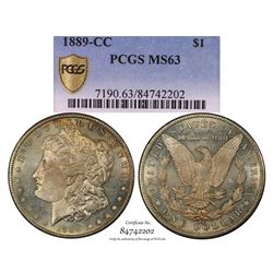 1889-CC $1 Morgan Silver Dollar Coin PCGS MS63
