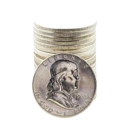 Roll of (20) Brilliant Uncirculated 1963-D Franklin Half Dollar Coins