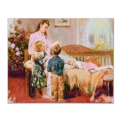 Pino (1939-2010) "A Tender Moment" Limited Edition Giclee on Canvas