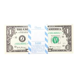 Pack of (100) Consecutive 2017 $1 Federal Reserve STAR Notes Kansas City