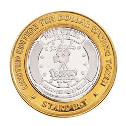 .999 Fine Silver Stardust Casino Las Vegas, NV $10 Limited Edition Gaming Token