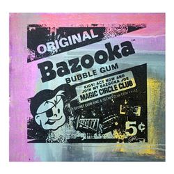 Gail Rodgers "Bazooka Joe" Original Mixed Media On Canvas