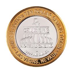 .999 Fine Silver Four Queens Casino Las Vegas, NV $10 Limited Edition Gaming Token