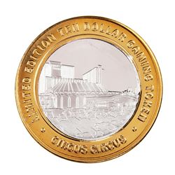 .999 Silver Circus Circus Hotel & Casino $10 Limited Edition Casino Gaming Token