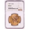 1897-S $20 Liberty Head Double Eagle Gold Coin NGC MS62