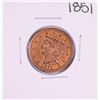 1851 Braided Hair Half Cent Coin