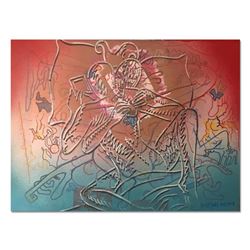 Mark Kostabi  Let's See How Many Likes We Have  Original Mixed Media on Paper