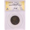 1723 Half Penny Wood's Hibernia Colonial Copper Coin ANACS F12