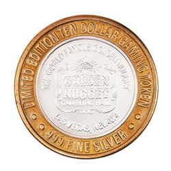 .999 Silver Golden Nugget Las Vegas, Nevada $10 Limited Edition Casino Gaming Token