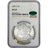 Image 2 : 1881-S $1 Morgan Silver Dollar Coin NGC MS62 CAC Amazing Toning