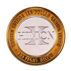 .999 Silver Hilton Las Vegas, Nevada $10 Casino Limited Edition Gaming Token