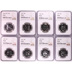 1956-1963 Proof Franklin Half Dollar Coins NGC PF68