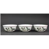 Image 1 : Three Doucai Porcelain Chicken Cups Chenghua Mark