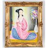 Image 2 : Lin Fengmian Chinese Modernist Oil on Canvas