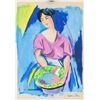 Image 1 : Walasse Ting Chinese-American Oil on Paper