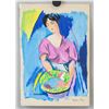 Image 2 : Walasse Ting Chinese-American Oil on Paper