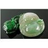 Image 3 : Two Assorted Burma Green Jadeite Carved Pendants