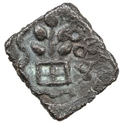 WESTERN MALWA: Anonymous, 2nd/1st century BC, AE square unit (2.36g). VF-EF