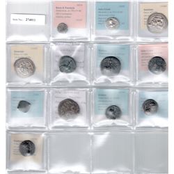 ANCIENT INDIA: LOT of 4 silver and 8 copper coins