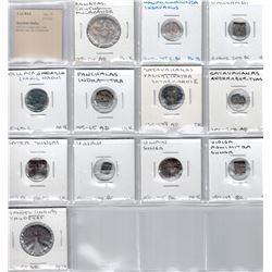 ANCIENT INDIA: LOT of 10 copper and 2 lead ancient coins