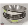 Image 1 : STACK OF 13 ASSORTED S/S MIXING BOWLS