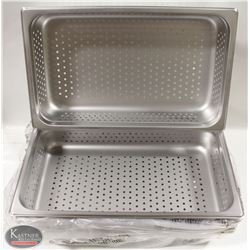 BOX OF 6 NEW FULL SIZE 4" DEEP PERFORATED