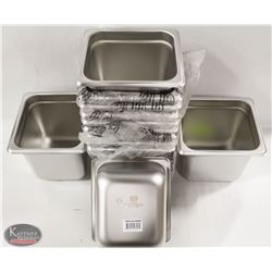 BOX OF 12 NEW 1/6 SZ 4" DEEP INSERTS