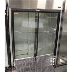 BAILIFF SEIZURE: TRUE DOUBLE GLASS DOOR COOLER ON