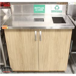 BAILIFF SEIZURE WASTE RECEPTACLE W/ S/S COUNTERTOP