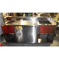 BAILIFF SEIZURE 6' S/S WASHING STATION CABINET