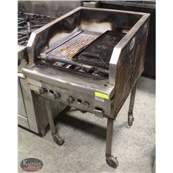 QUEST 24" NATURAL GAS GRILL W. EQUIPMENT STAND ON