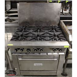 6 BURNER NATURAL GAS GARLAND US RANGE W/ OVEN